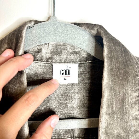 CAbi #3377 Sunday Topper Velvet Jacket Cropped Blazer Streetwear Preppy Sz M - Picture 3 of 5